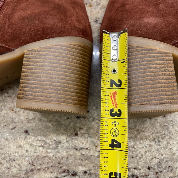 Clarks Clarkwell Hall British Tan Suede Heeled Bootie - Picture 9 of 14